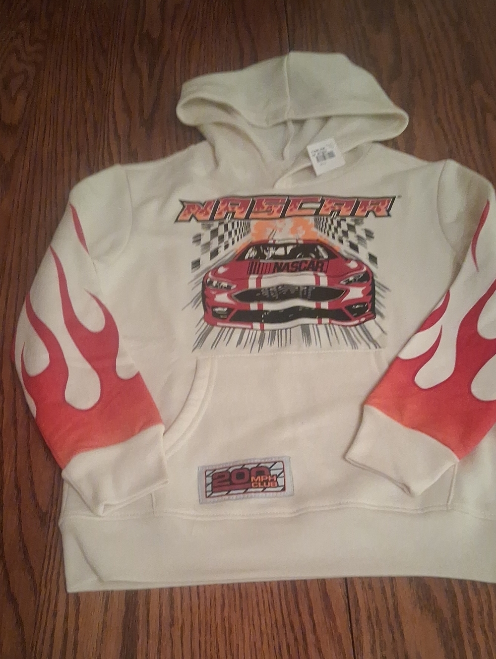 NWT Boys NASCAR Hoodie, Beige,.sz 6/7
